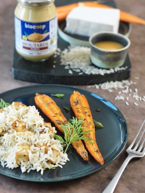 Carottes rôties au miel et tofu - Recette à Prix Engagés Septembre 2023