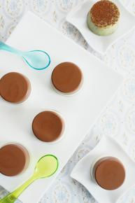 Flan aux deux chocolat et matcha Flan aux deux chocolat et matcha